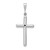 14K White Gold Cross Pendant view 1