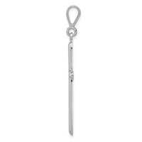 14K White Gold Cross Pendant view 2