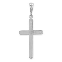 14K White Gold Cross Pendant view 3