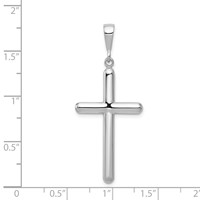 14K White Gold Cross Pendant view 4