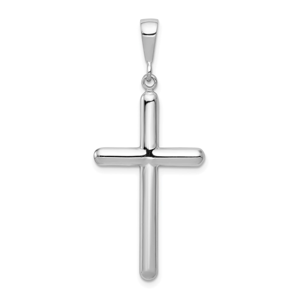 14K White Gold Cross Pendant