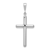 14K White Gold Cross Pendant view 1