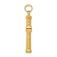 14K Yellow Gold Reversible Diamond-cut Textured Cross Pendant view 2