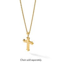 14K Reversible Diamond-cut Cross Pendant view 5