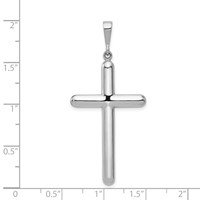 14K White Gold Cross Pendant view 4
