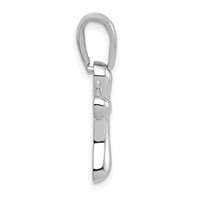 14K White Gold Small Freeform Cross Pendant view 2