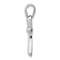 14K White Gold Freeform Cross Pendant view 2
