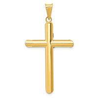 14K Two-Tone and White Rhodium Inri Crucifix Pendant view 4