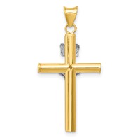 14K Two-tone Inri Crucifix Pendant view 4