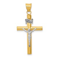 14K Two-tone Inri Crucifix Pendant view 1