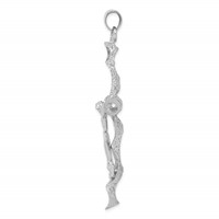 14K White Gold Large Crucifix Pendant view 2