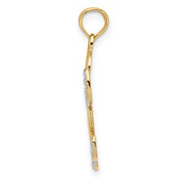 14K and White Rhodium Love Angel Pendant view 2