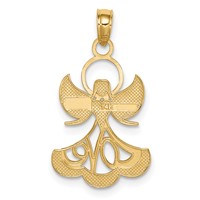 14K and White Rhodium Love Angel Pendant view 4
