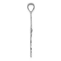 14K White Gold Fancy Latin Cross Pendant view 2