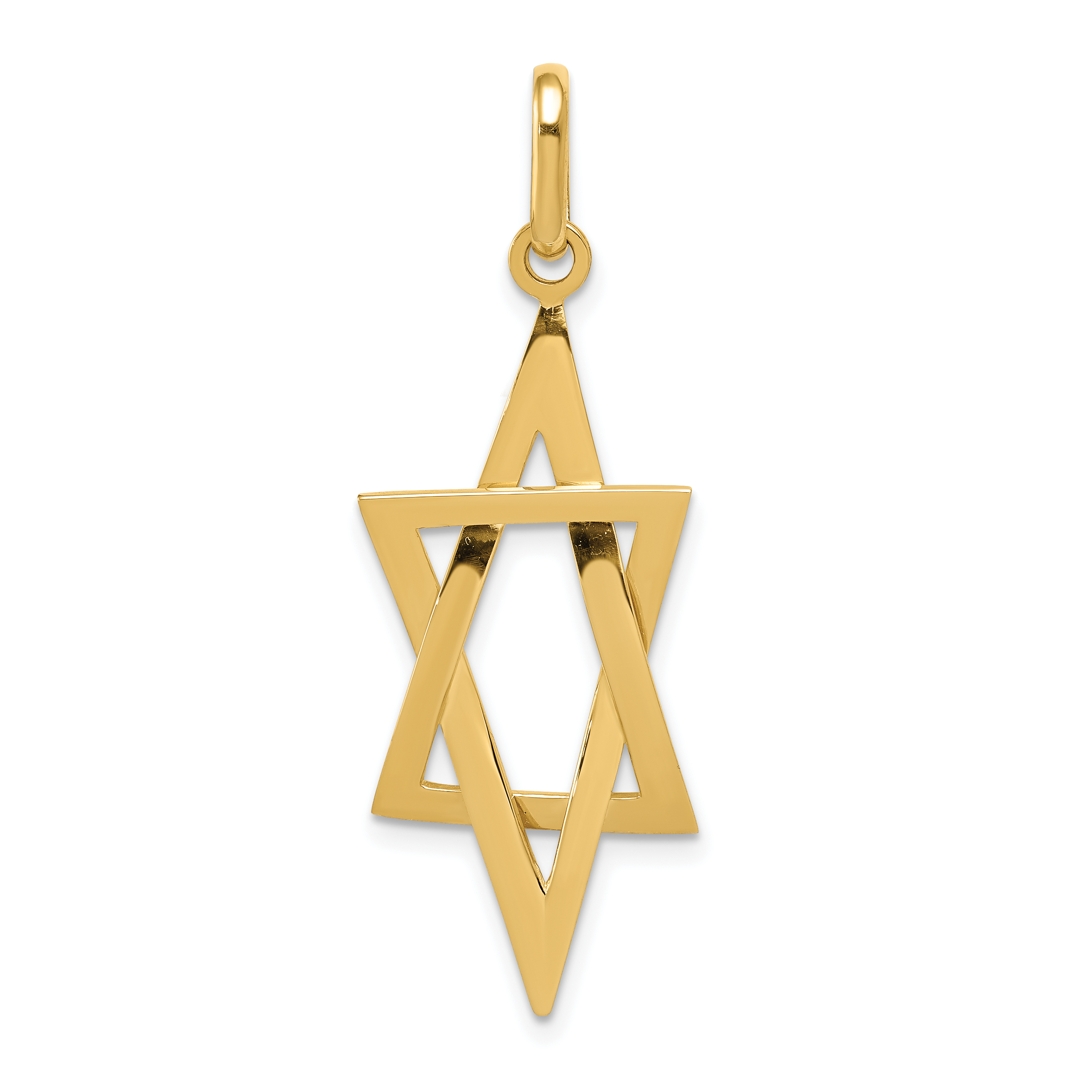 14k Elongated Star of David Pendant (K3796)