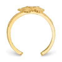14K Yellow Gold Butterfly Toe Ring view 2
