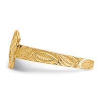 14K Yellow Gold Butterfly Toe Ring view 3
