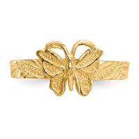 14K Yellow Gold Butterfly Toe Ring view 4