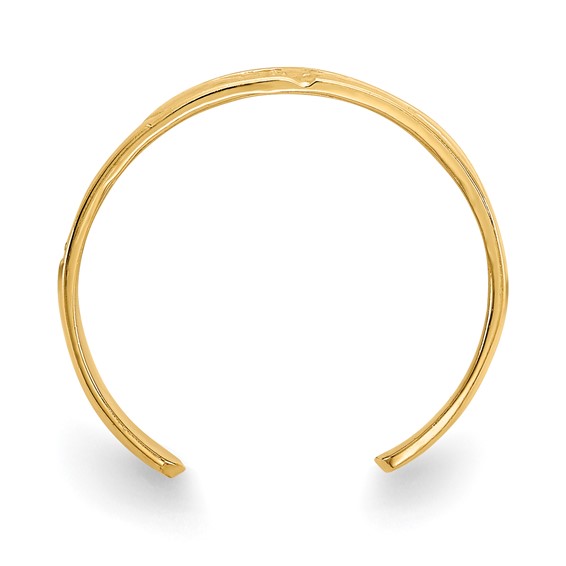 14K Footprints Toe Ring