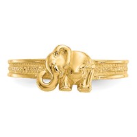 14K Yellow Gold Elephant Toe Ring view 4