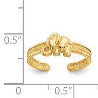 14K Yellow Gold Elephant Toe Ring view 5