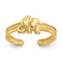 14K Yellow Gold Elephant Toe Ring view 1