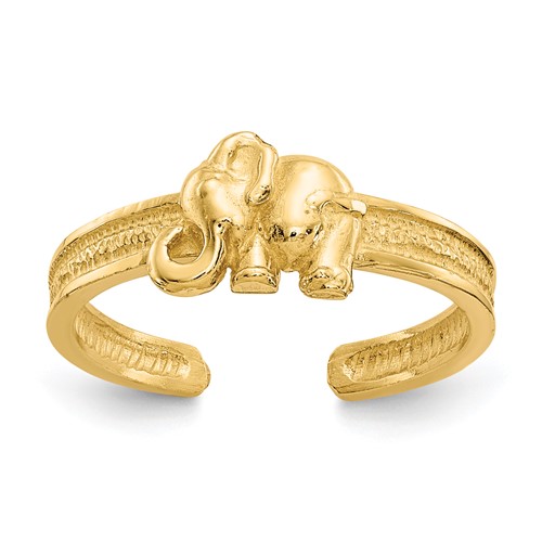 14K Yellow Gold Elephant Toe Ring