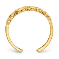14K Yellow Gold Open Hearts Toe Ring view 2