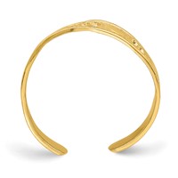 14K Yellow Gold Heart Design Toe Ring view 2