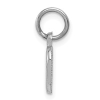 14K White Gold Small Cross in Heart Charm view 2