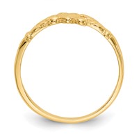 14K Textured Mini Heart Size 1 Ring view 2