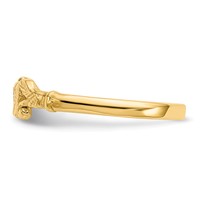 14K Textured Mini Heart Size 1 Ring view 4