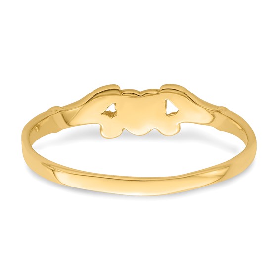 Gold Polished Heart Children's Rings