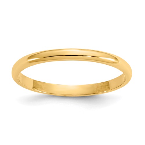 14K 1.5mm Yellow Gold Band Ring, Size 3