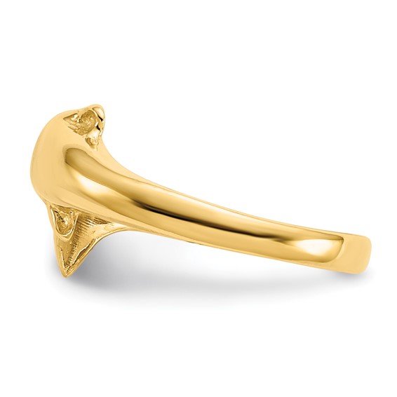 Gold Polished Dolphin Toe Rings