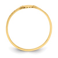 14K Yellow Gold Polished 4.0x 5.0mm Closed Back Oval Signet Ring view 2