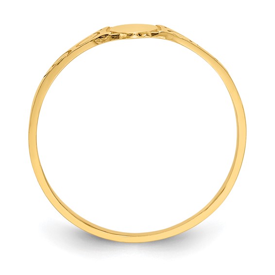 Gold Polished Children's Signet Rings