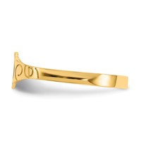 14K Yellow Gold Polished 4.0x 5.0mm Closed Back Oval Signet Ring view 4
