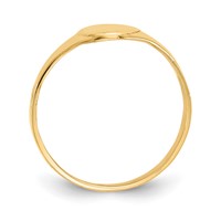 14K Yellow Gold 5.0x 6.5mm Closed Back Oval Signet Ring view 2