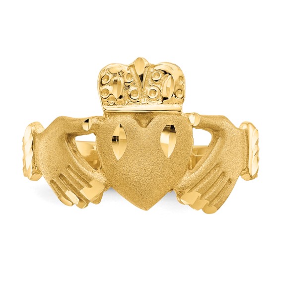 Gold Polished Claddagh Rings