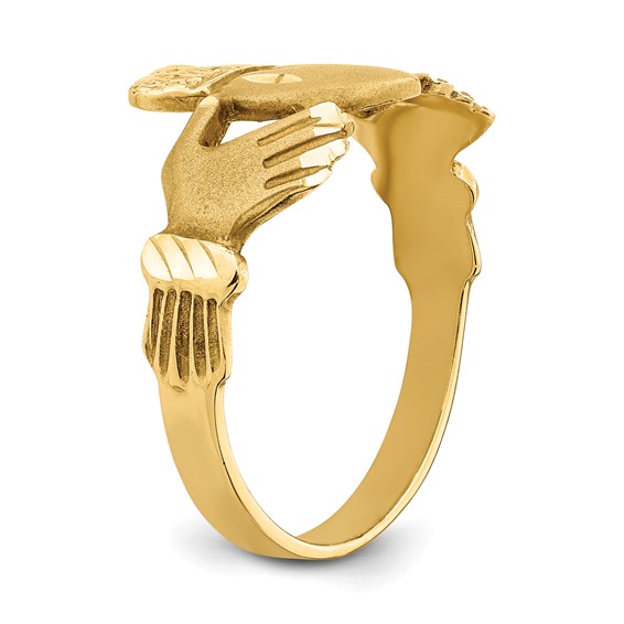 Gold Polished Claddagh Rings
