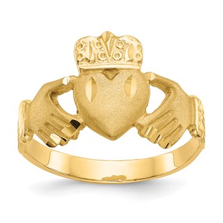 Gold Polished Claddagh Rings