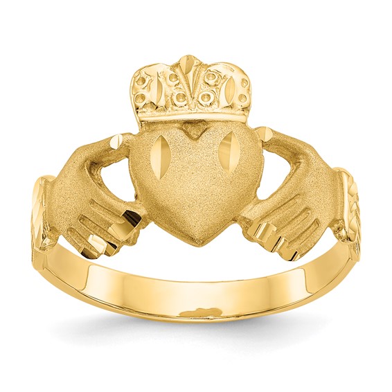 Gold Polished Claddagh Rings