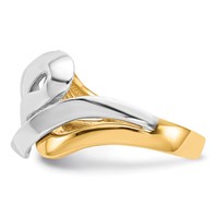 14K Two-Tone Swirl Ring view 4