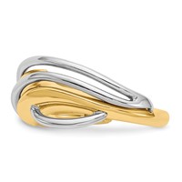 14K Two-tone Wave Ring view 4