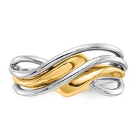 14K Two-tone Wave Ring view 5