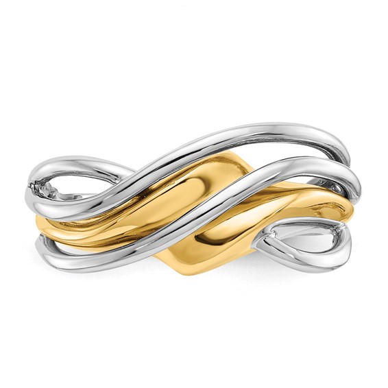 14k Two-tone Wave Ring