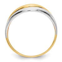 14K Tri-Color Open Fancy Curved Ring view 2
