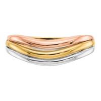 14K Tri-Color Open Fancy Curved Ring view 5