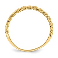 14K Yellow Gold Chain Link Band Ring view 2